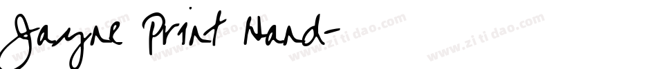 Jayne Print Hand字体转换